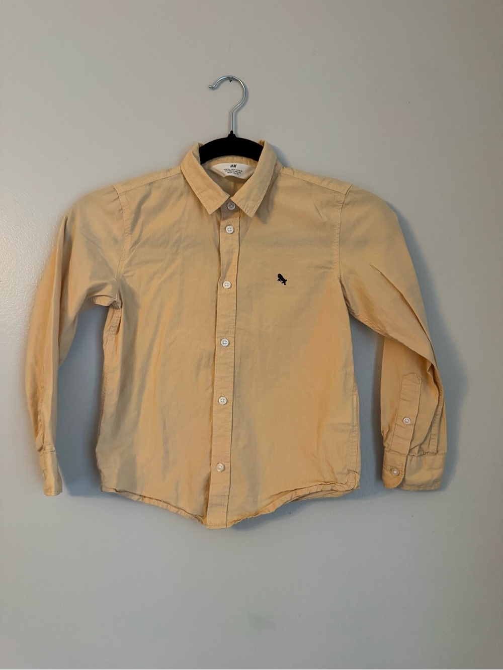 H&M Men's Light Yellow Button-Down Shirt